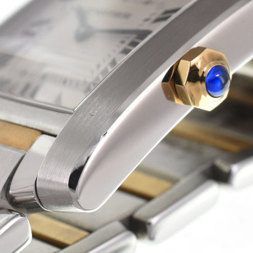 Montre Cartier - Montre Tank Française à quartz en acier inoxydable et or jaune 58 Facettes zi7q7u31g6
