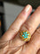 Bague 54 Bague feuillagée en or jaune 18k et turquoises 58 Facettes LOT 8234