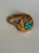 Bague 54 Bague feuillagée en or jaune 18k et turquoises 58 Facettes LOT 8234