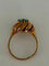 Bague 54 Bague feuillagée en or jaune 18k et turquoises 58 Facettes LOT 8234