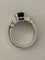 Bague 54 Bague en or gris 18k, saphir de Ceylan et diamants 58 Facettes LOT 8124