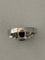 Bague 54 Bague en or gris 18k, saphir de Ceylan et diamants 58 Facettes LOT 8124