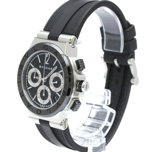 Montre Bvlgari - Montre Diagono chronographe automatique en céramique, acier inoxydable et caoutchouc 58 Facettes hcgnklh5mo