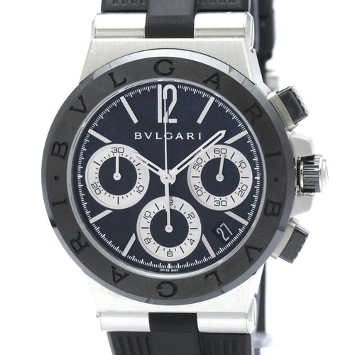 Montre Bvlgari - Montre Diagono chronographe automatique en céramique, acier inoxydable et caoutchouc 58 Facettes hcgnklh5mo