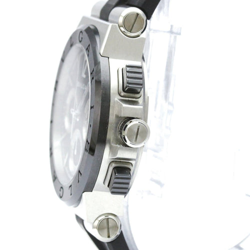 Montre Bvlgari - Montre Diagono chronographe automatique en céramique, acier inoxydable et caoutchouc 58 Facettes hcgnklh5mo