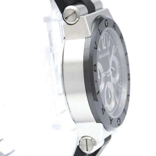 Montre Bvlgari - Montre Diagono chronographe automatique en céramique, acier inoxydable et caoutchouc 58 Facettes hcgnklh5mo