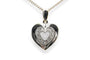 Pendentif Pendentif cœur en or blanc 18 carats et diamants taille brillant (env. 0,12 ct) 58 Facettes B978