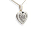 Pendentif Pendentif cœur en or blanc 18 carats et diamants taille brillant (env. 0,12 ct) 58 Facettes B978