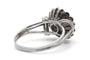 Bague 62 Bague années 50 en or blanc 18 carats, rubis et diamants taille brillant 58 Facettes 24101