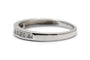 Bague 51 Alliance américaine contemporaine en or blanc 18 carats, diamants taille princesse, environ 0,27 ct 58 Facettes B1002
