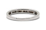 Bague 51 Alliance américaine contemporaine en or blanc 18 carats, diamants taille princesse, environ 0,27 ct 58 Facettes B1002