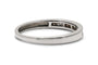 Bague 51 Alliance américaine contemporaine en or blanc 18 carats, diamants taille princesse, environ 0,27 ct 58 Facettes B1002