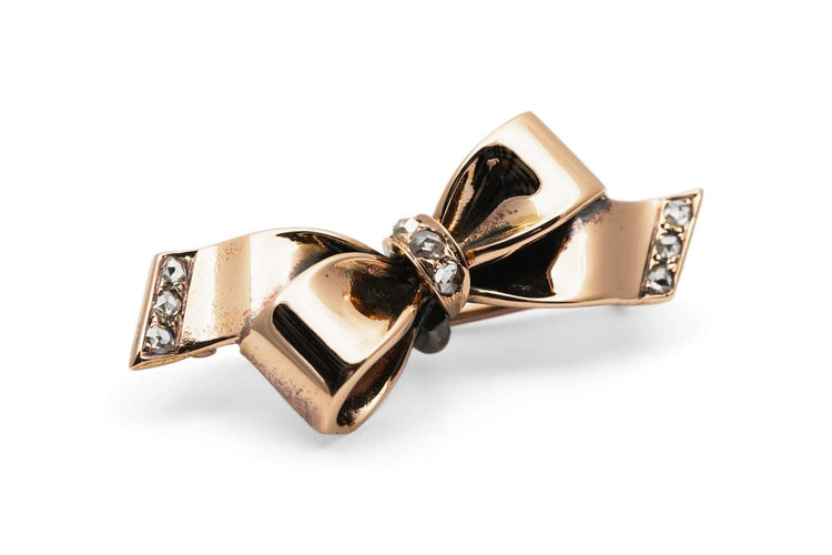Broche Broche Art nouveau en or jaune 18 carats sertie de diamants taille rose 58 Facettes B1003