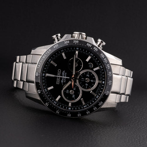 Montre Seiko Brightz Ananta - Montre automatique chronographe SAEK011 58 Facettes TOT-11902