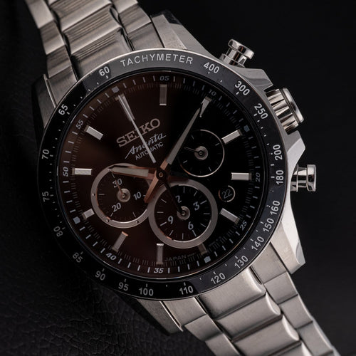 Montre Seiko Brightz Ananta - Montre automatique chronographe SAEK011 58 Facettes TOT-11902