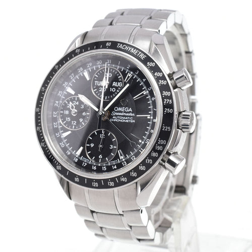 Montre Omega - Montre Speedmaster à calendrier triple, chronographe automatique en acier inoxydable 58 Facettes k9vn85ddqu