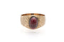 Bague 57 Chevalière en or 14 carats et grenat cabochon, Autriche-Hongrie, 1872-1922 58 Facettes 13478