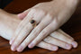 Bague 57 Chevalière en or 14 carats et grenat cabochon, Autriche-Hongrie, 1872-1922 58 Facettes 13478