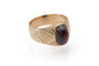 Bague 57 Chevalière en or 14 carats et grenat cabochon, Autriche-Hongrie, 1872-1922 58 Facettes 13478