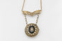 Collier Collier - Médaillon ouvrant en or jaune 14 carats, émail noir et diamants taille rose 58 Facettes PP4