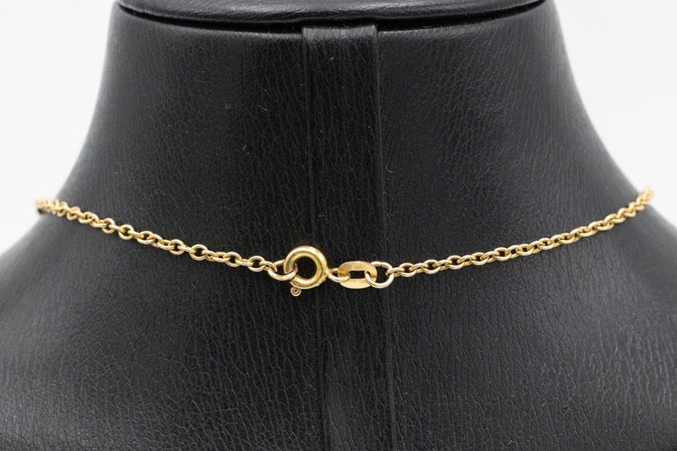 Collier Collier - Médaillon ouvrant en or jaune 14 carats, émail noir et diamants taille rose 58 Facettes PP4