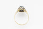 Bague 54.5 Bague en or jaune et blanc 18 carats, aigue-marine et diamants 58 Facettes 13667