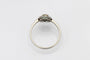 Bague 56 Bague vintage en or blanc 14 carats, émeraude et diamants 58 Facettes 13747