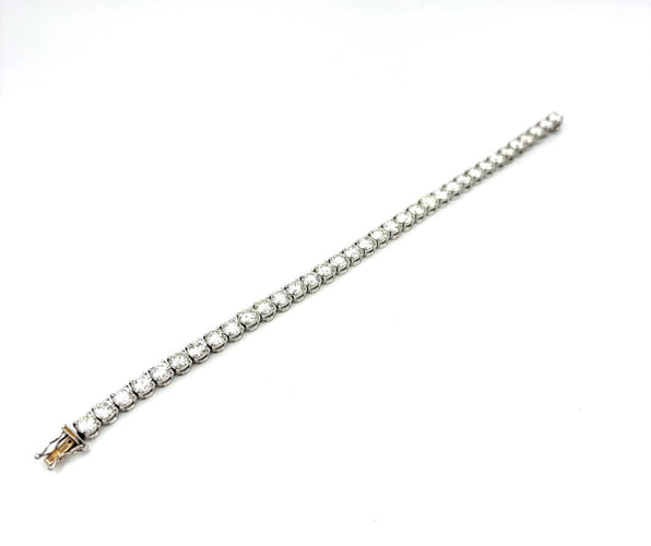 Bracelet Bracelet rivière en or blanc 18k et diamants, 16,45 ct 58 Facettes VINTAGE BRA 2606002