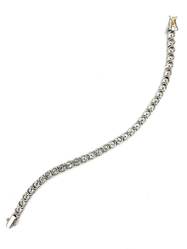Bracelet Bracelet rivière en or blanc 18k et diamants, 16,45 ct 58 Facettes VINTAGE BRA 2606002