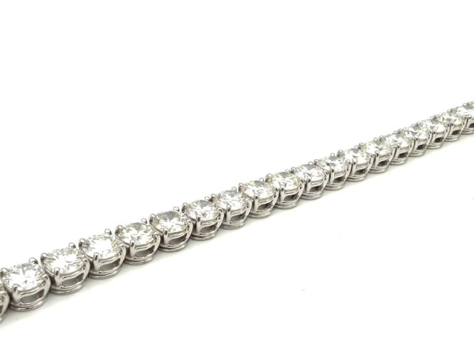 Bracelet Bracelet rivière en or blanc 18k et diamants, 16,45 ct 58 Facettes VINTAGE BRA 2606002