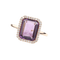 Bague 53 Bague en or rose 18 carats, améthyste 1,90 ct et 36 diamants 58 Facettes 2B-Y