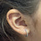 Boucles d'oreilles Boucles d’oreilles créoles en or blanc 18 carats et diamants 58 Facettes 2B-I