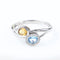 Bague 53 Bague Toi et Moi en or blanc 18k, spinelle synthétique, quartz et diamants 58 Facettes 2B-DDD