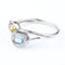 Bague 53 Bague Toi et Moi en or blanc 18k, spinelle synthétique, quartz et diamants 58 Facettes 2B-DDD