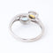 Bague 53 Bague Toi et Moi en or blanc 18k, spinelle synthétique, quartz et diamants 58 Facettes 2B-DDD