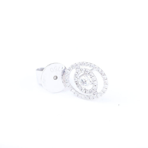Boucles d'oreilles Boucles d’oreilles en or blanc 18k avec diamants, 0,48 ct 58 Facettes 2B-F