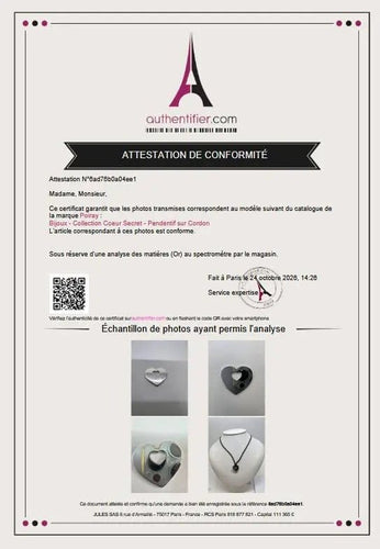 Pendentif Poiray - Pendentif Cœur Secret en or blanc 750 58 Facettes 330104855