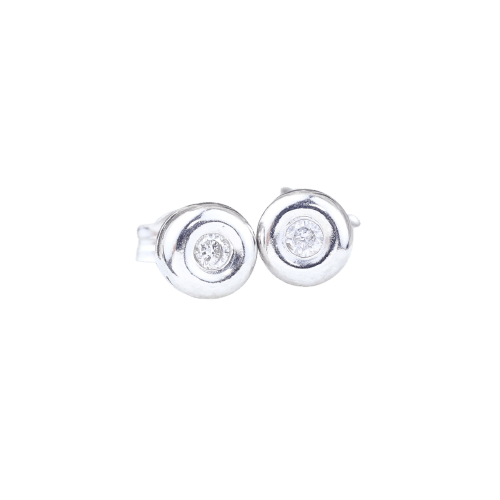 Boucles d'oreilles Boucles d’oreilles en or blanc 18 carats avec diamants 58 Facettes 2B-Z