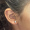 Boucles d'oreilles Boucles d’oreilles en or blanc 18k avec diamants, 0,04 ct 58 Facettes 2B-AA