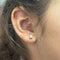 Boucles d'oreilles Boucles d’oreilles solitaires en or blanc 18k, diamants, 0,30 ct 58 Facettes 2B-E