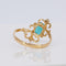 Bague 59 Émeraude en volutes - Bague en or jaune 18 carats avec émeraude et diamants 58 Facettes R0015