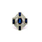 Bague 54 Bague Art déco en platine, saphirs naturels et diamants 58 Facettes 50553