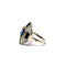 Bague 54 Bague Art déco en platine, saphirs naturels et diamants 58 Facettes 50553