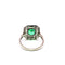 Bague 56 Bague d’inspiration Art déco en platine, émeraude colombienne et diamants 58 Facettes 50554