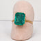 Bague 60 Bague solitaire en or jaune 18k avec émeraude naturelle de 5,80 ct 58 Facettes R0013