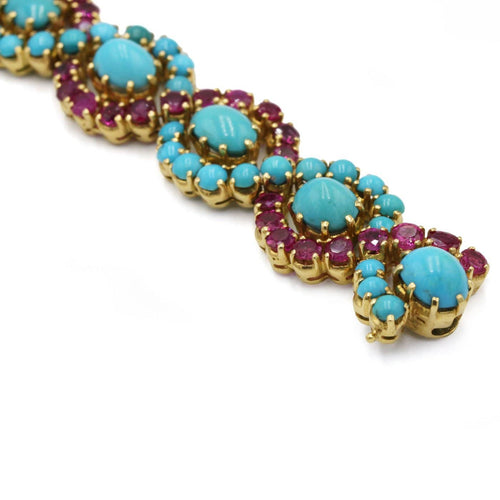 Barrette en or 750, diamants et saphirs 58 Facettes 1285