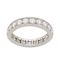 Bague 56 Alliance en platine, 21 diamants taille brillant, environ 2,10 ct, taille 56 58 Facettes FB12020