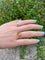 Bague 58.5 Bague solitaire en or jaune 18 carats avec citrine 58 Facettes 408