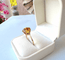 Bague 58.5 Bague solitaire en or jaune 18 carats avec citrine 58 Facettes 408