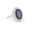 Bague 53 Bague Art déco pompadour en platine, saphir naturel et diamants taille rose, vers 1920 58 Facettes RI-1098